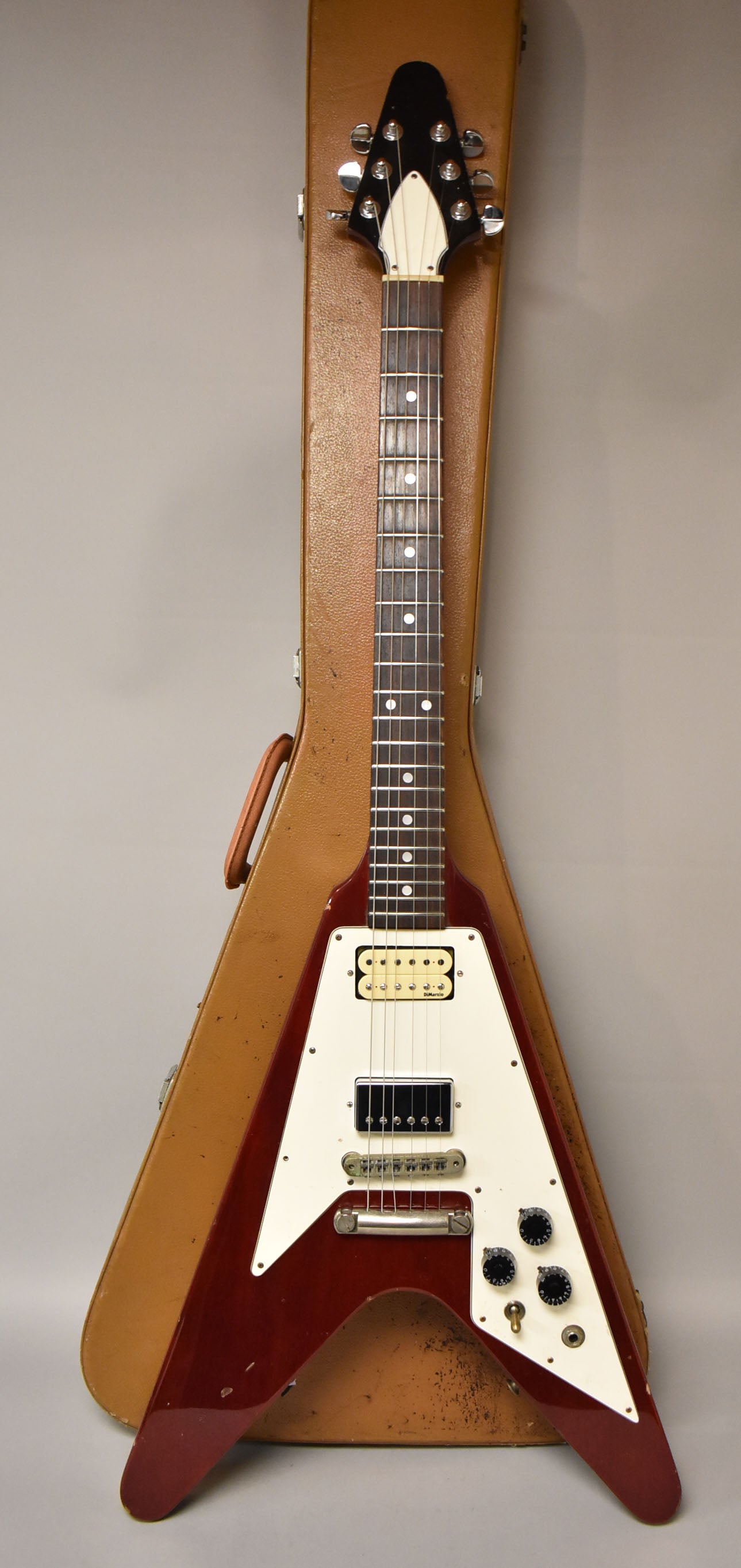 Aria Pro II Flying V アリア フライングV FV-650D 1981 Aria Pro FV-650 Flying V Cherry Red MIJ w/OHSC Like Van Halen