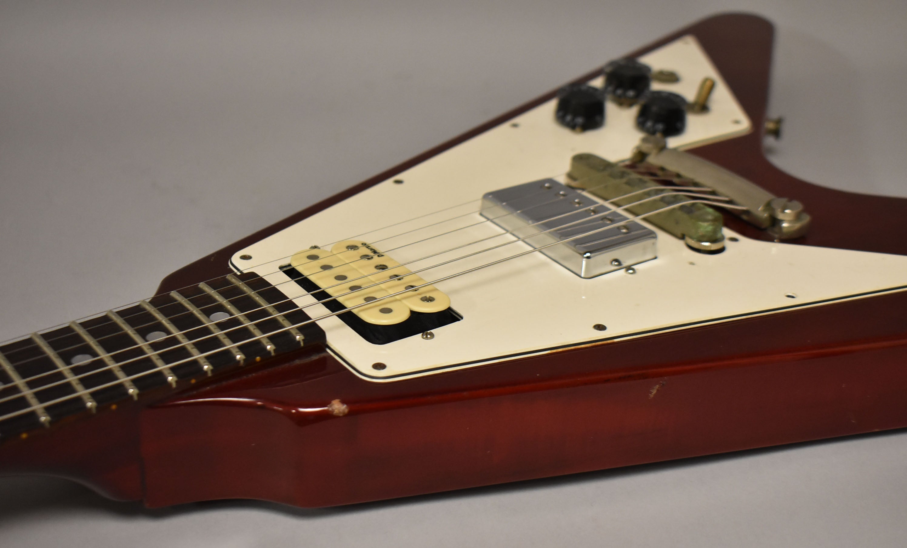 1981 Aria Pro FV-650 Flying V Cherry Red MIJ w/OHSC Like Van Halen