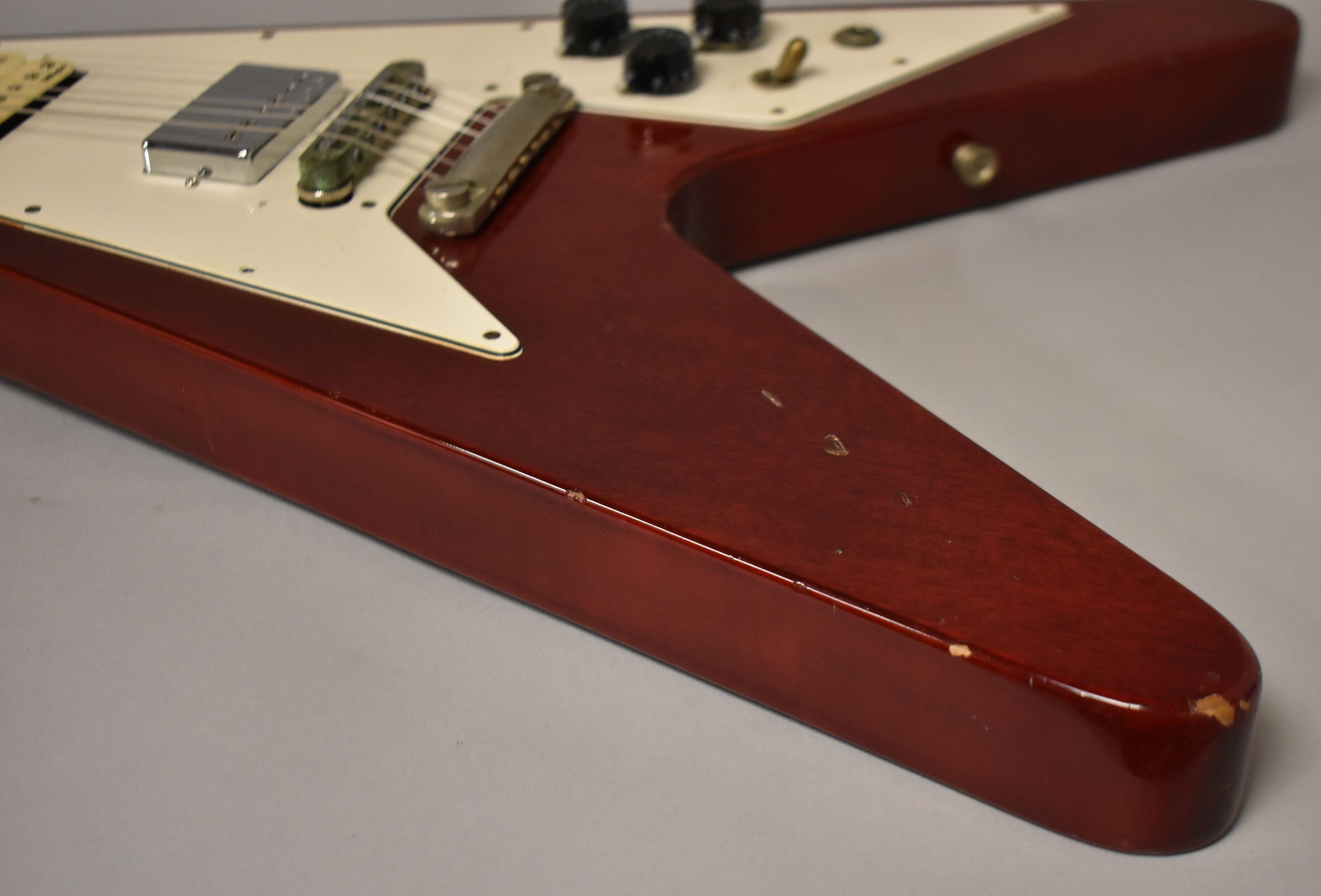 1981 Aria Pro FV-650 Flying V Cherry Red MIJ w/OHSC Like Van Halen