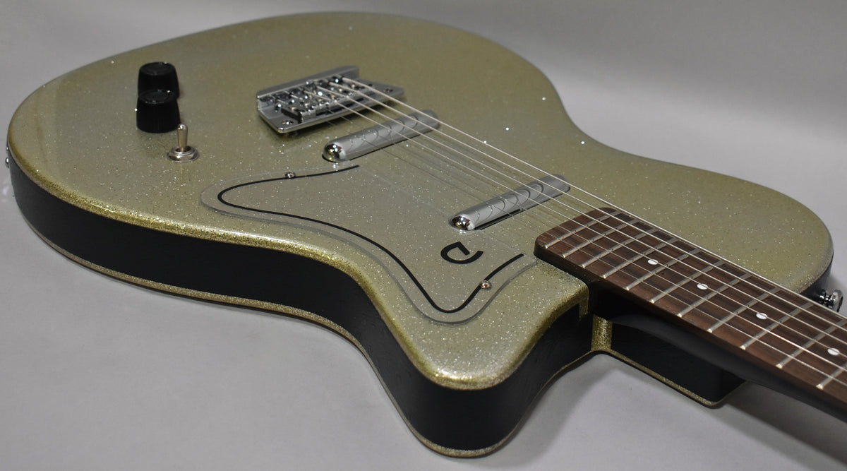 2004 Danelectro 56 Baritone Guitar Silver Metal Flake w/Gig Bag