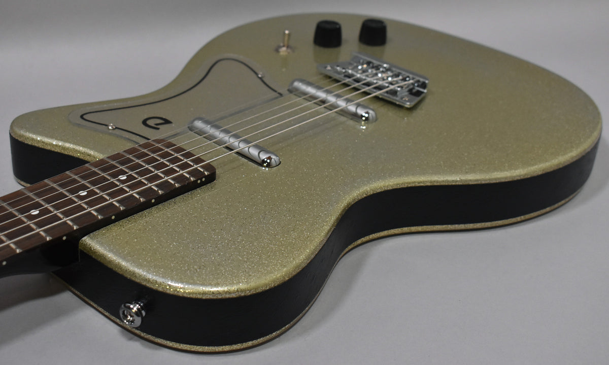 2004 Danelectro 56 Baritone Guitar Silver Metal Flake w/Gig Bag