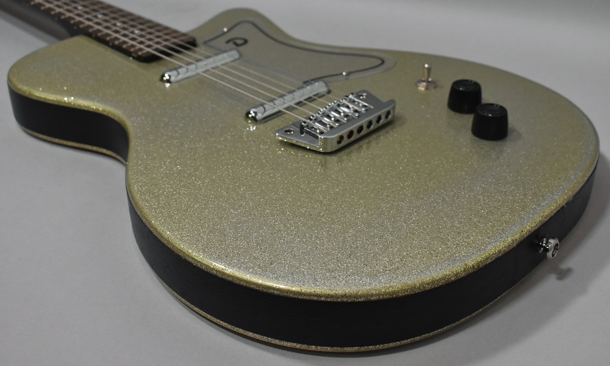 2004 Danelectro 56 Baritone Guitar Silver Metal Flake w/Gig Bag