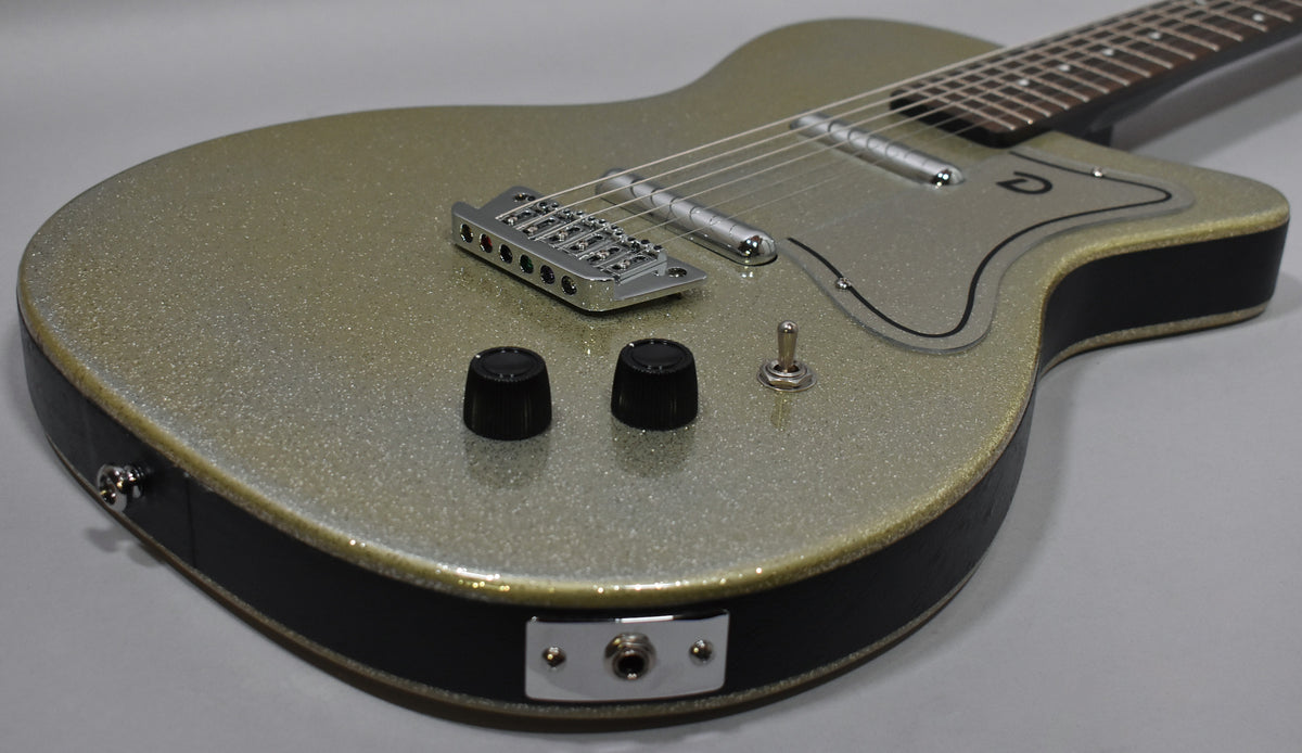 2004 Danelectro 56 Baritone Guitar Silver Metal Flake w/Gig Bag
