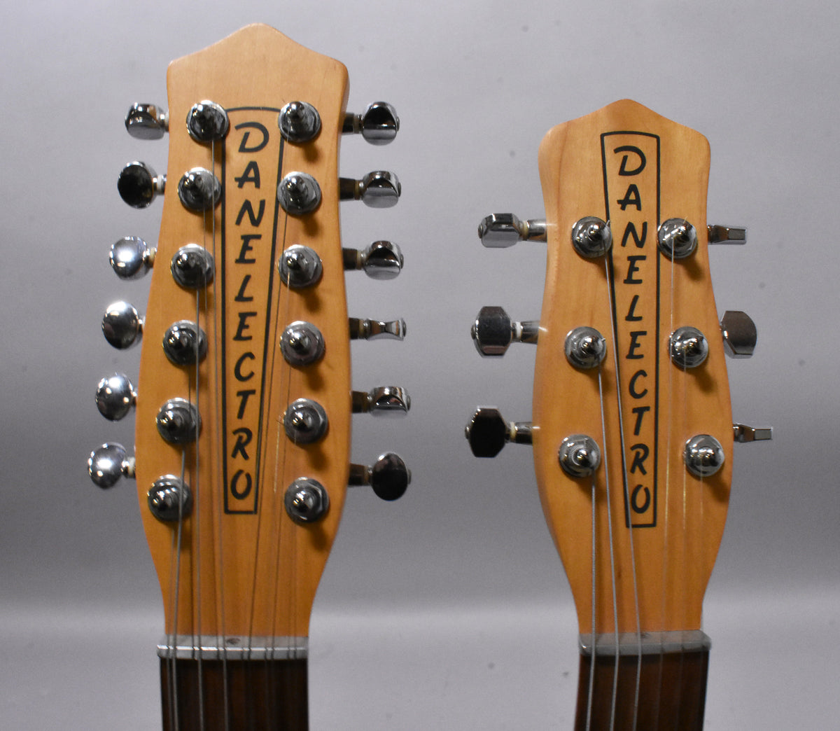 2004 Danelectro 6/12 Double Neck Electric Guitar Black Burst MIK w/Gig Bag
