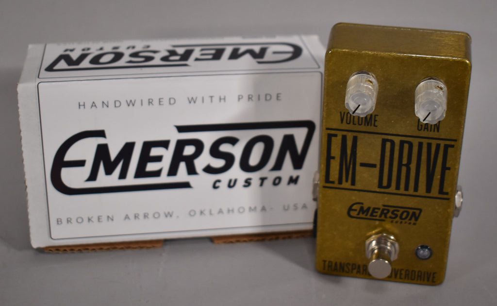 Emerson Em-Drive Transparent Overdrive Gold Effects Pedal