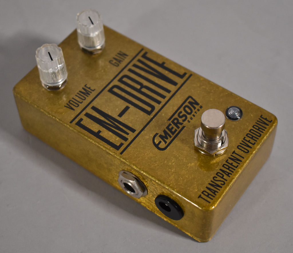 Emerson Em-Drive Transparent Overdrive Gold Effects Pedal