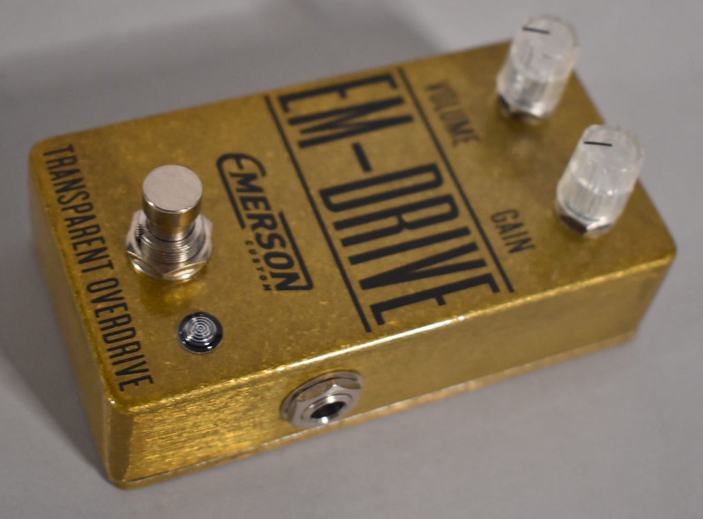 Emerson Em-Drive Transparent Overdrive Gold Effects Pedal