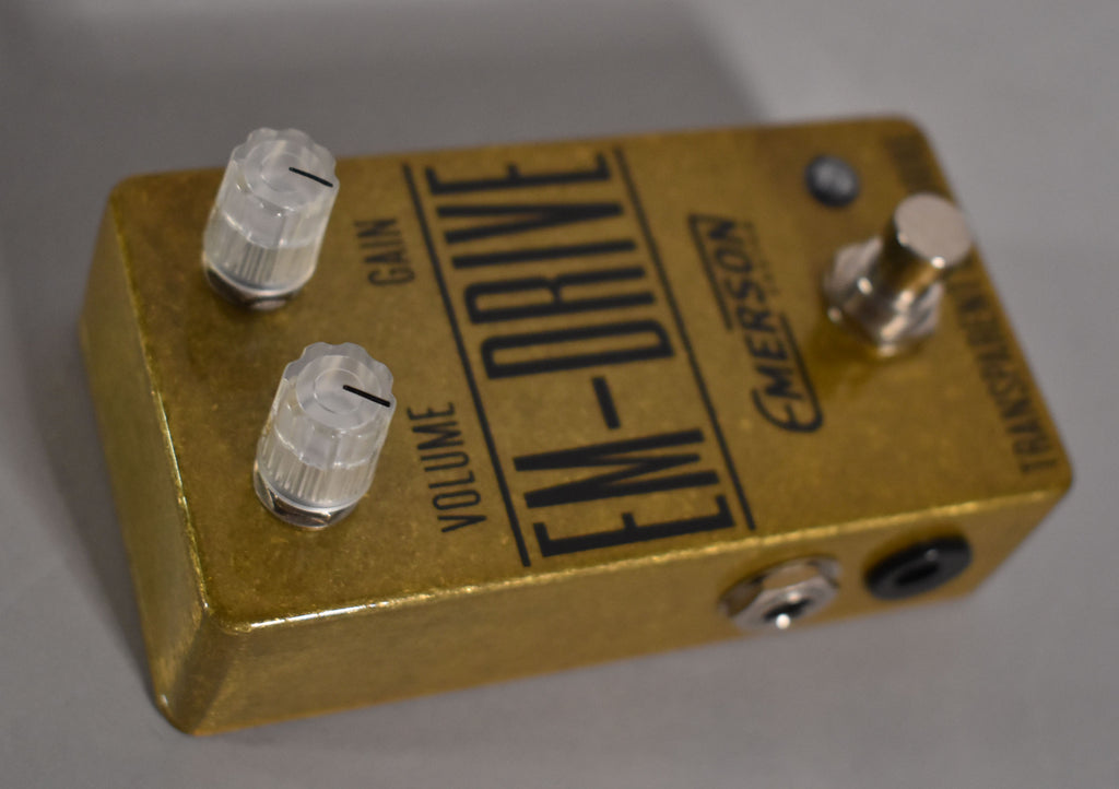 Emerson Em-Drive Transparent Overdrive Gold Effects Pedal