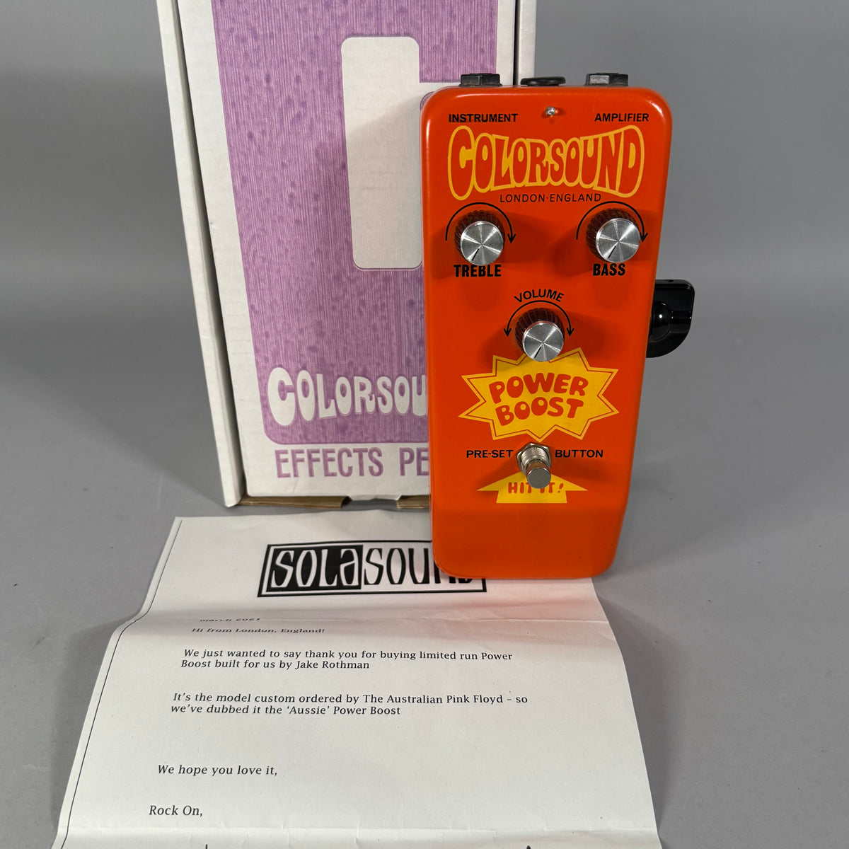 Colorsound PowerBoost Pedal – Imperial Vintage Guitars