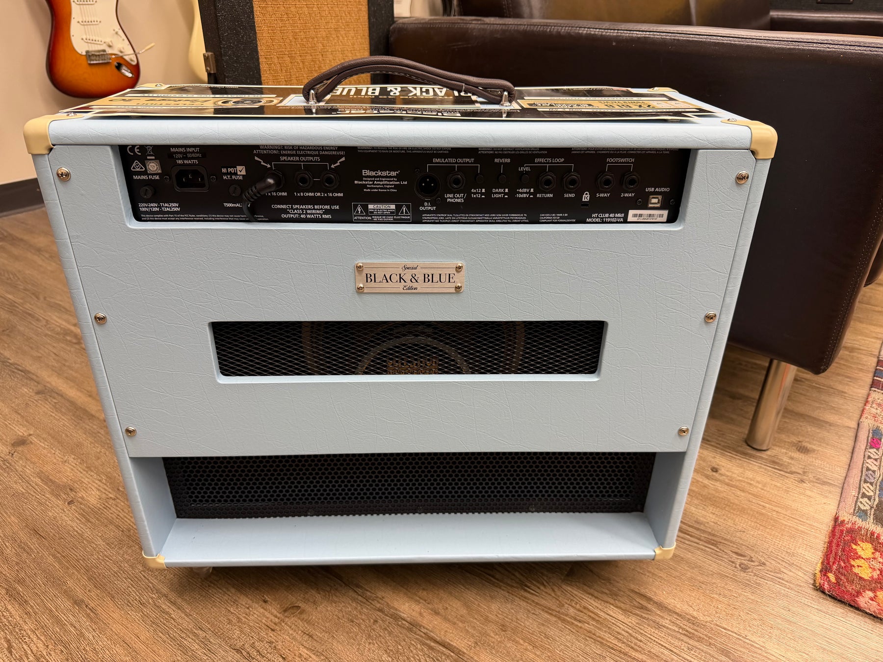 Blackstar HT Club 40 MkII Special Edition Black And Blue w/ Cover