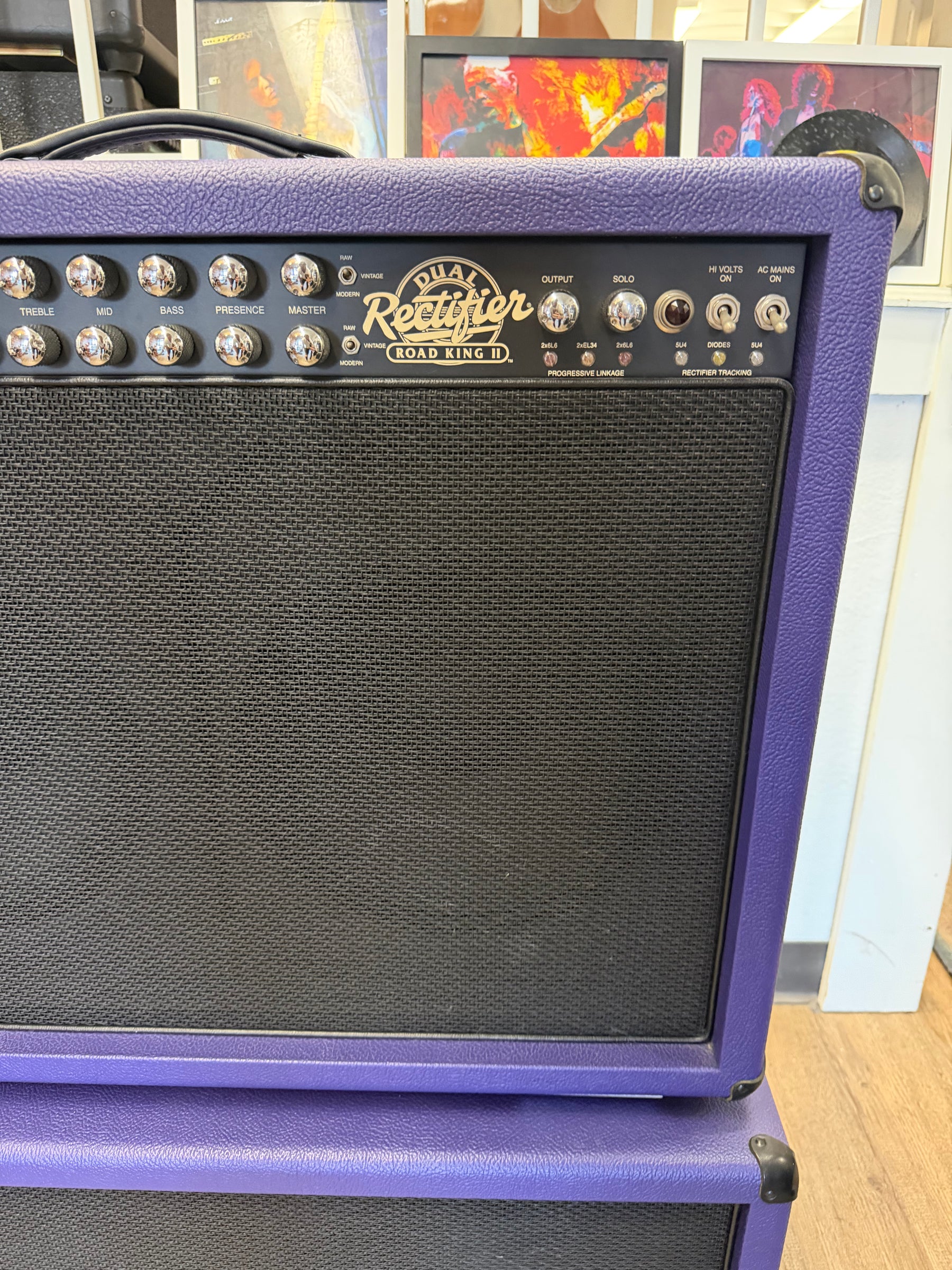 Mesa Boogie Dual Rectifier Road King II Combo Purple 4-Channel 120-Watt 2x12" Guitar Combo + Matching 2x12" Cabinet