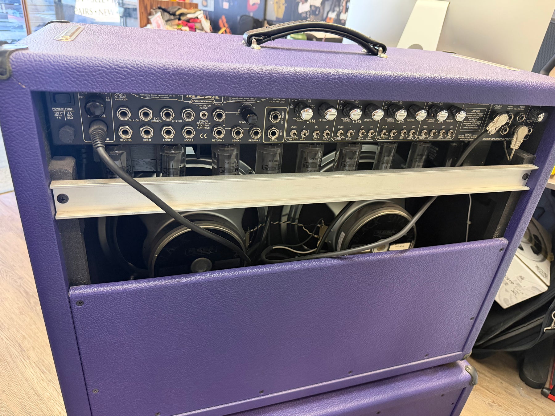 Mesa Boogie Dual Rectifier Road King II Combo Purple 4-Channel 120-Watt 2x12" Guitar Combo + Matching 2x12" Cabinet