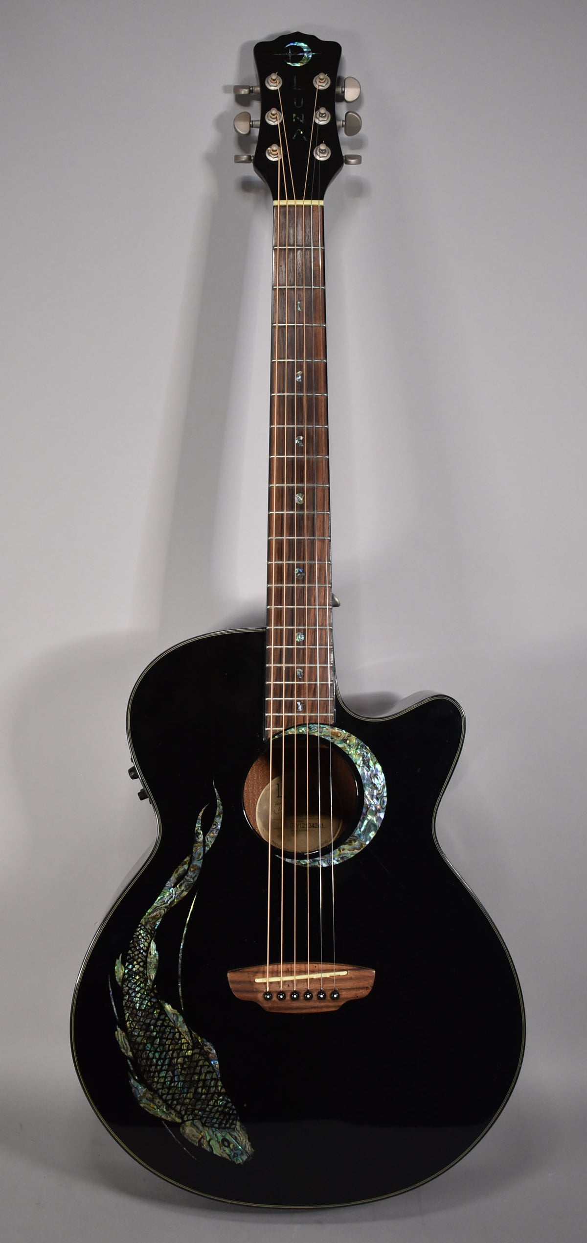 Luna Fauna Series Koi Acoustic-Electric Guitar Black – Imperial