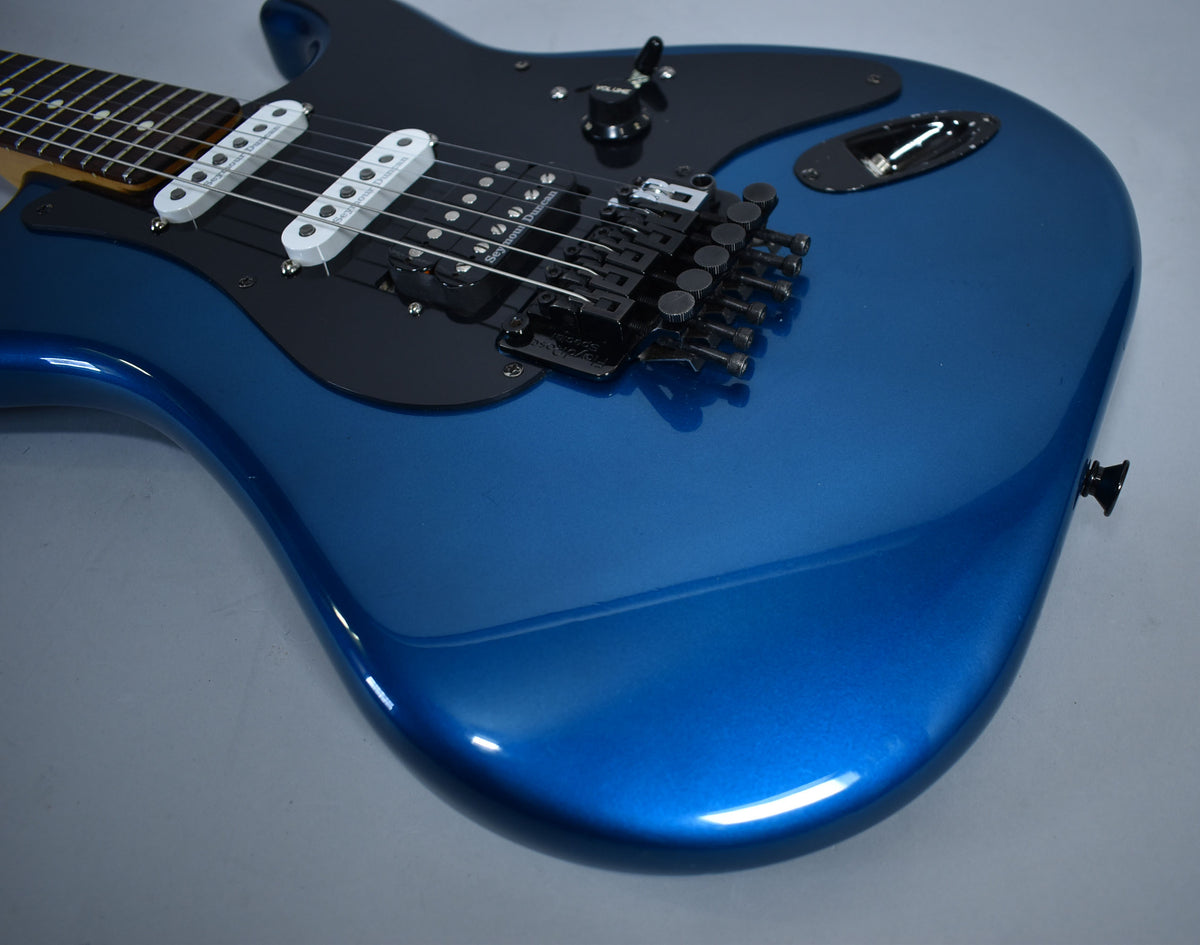 Late '80s Kramer Focus 3000D Modified | Metallic Blue w/SSC