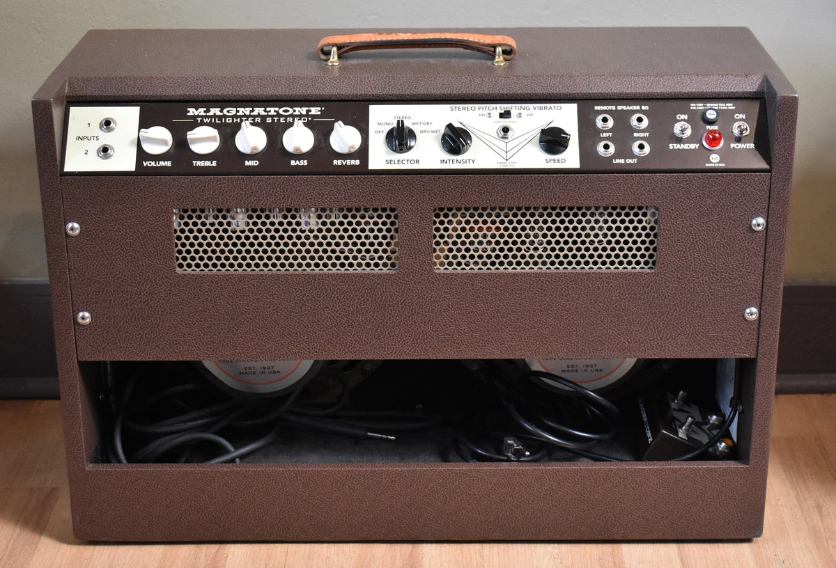 Magnatone Twilighter Stereo 2x12" Combo Tube Amplifier Brown w/Cover