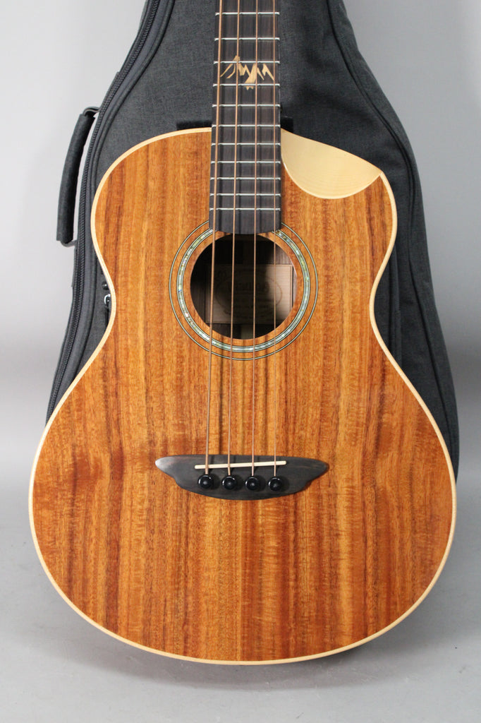 Mauloa MB-3604 Koa Acoustic-Electric Mini Bass w/ Gig Bag