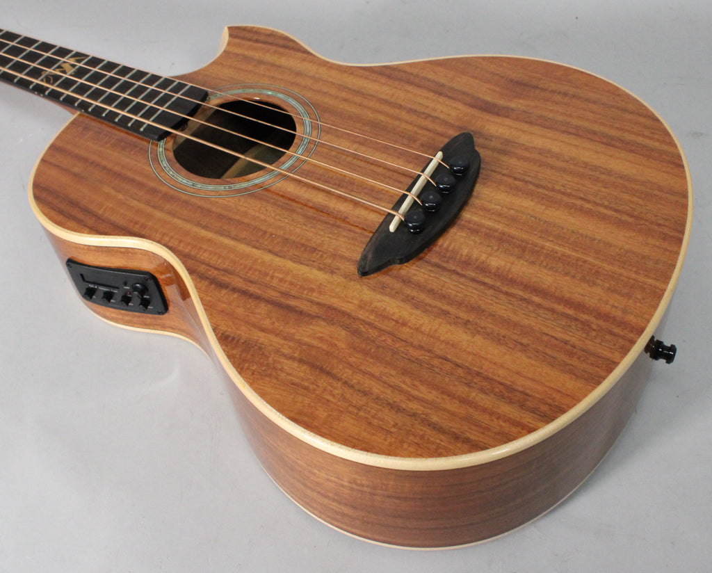 Mauloa MB-3604 Koa Acoustic-Electric Mini Bass w/ Gig Bag