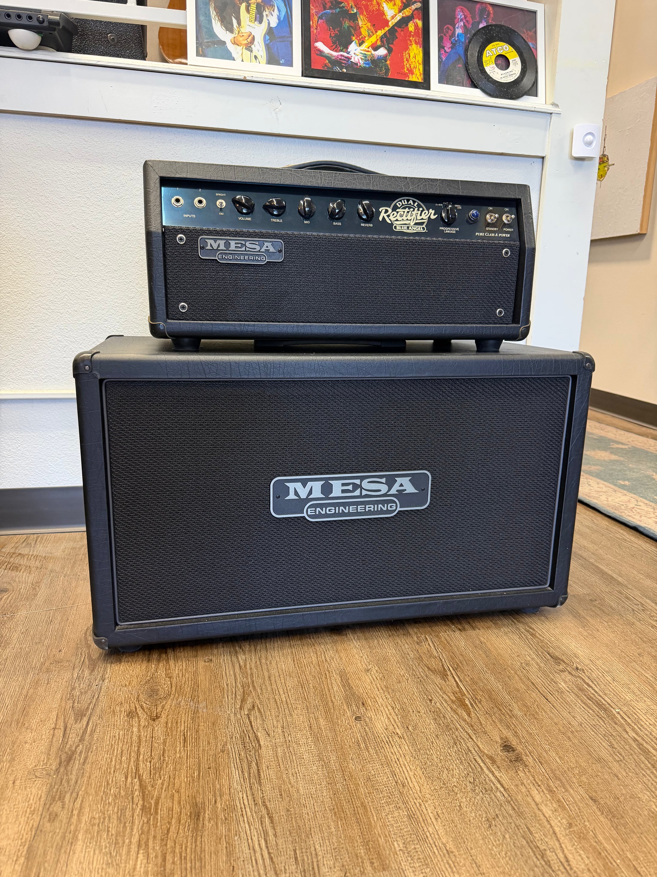 Mesa Boogie Dual Rectifier Blue Angel 2-Channel 38w Tube Guitar Head + 2x12" Cabinet w/ Covers