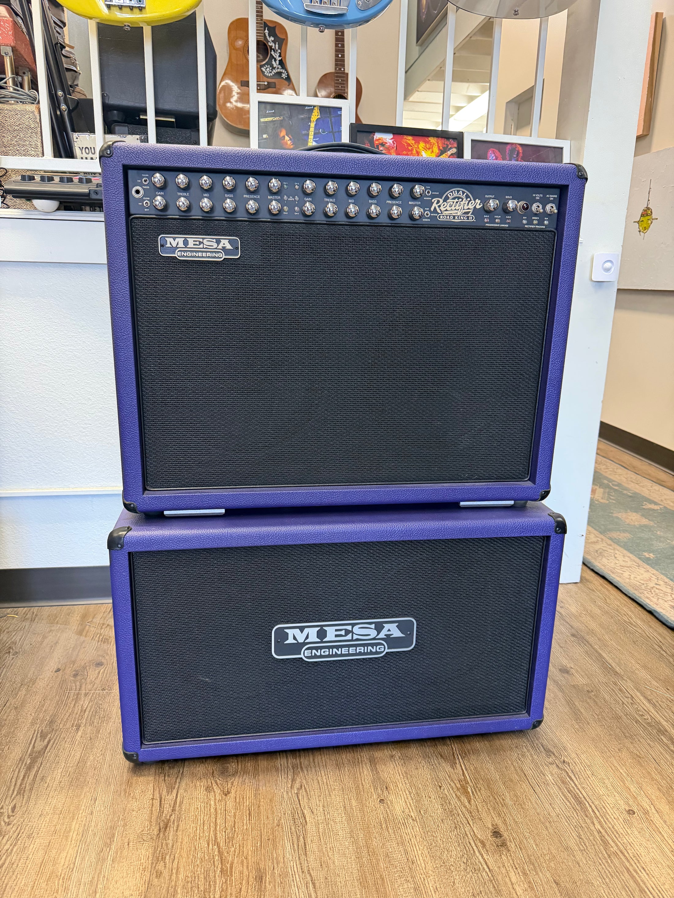 Mesa Boogie Dual Rectifier Road King II Combo Purple 4-Channel 120-Watt 2x12" Guitar Combo + Matching 2x12" Cabinet