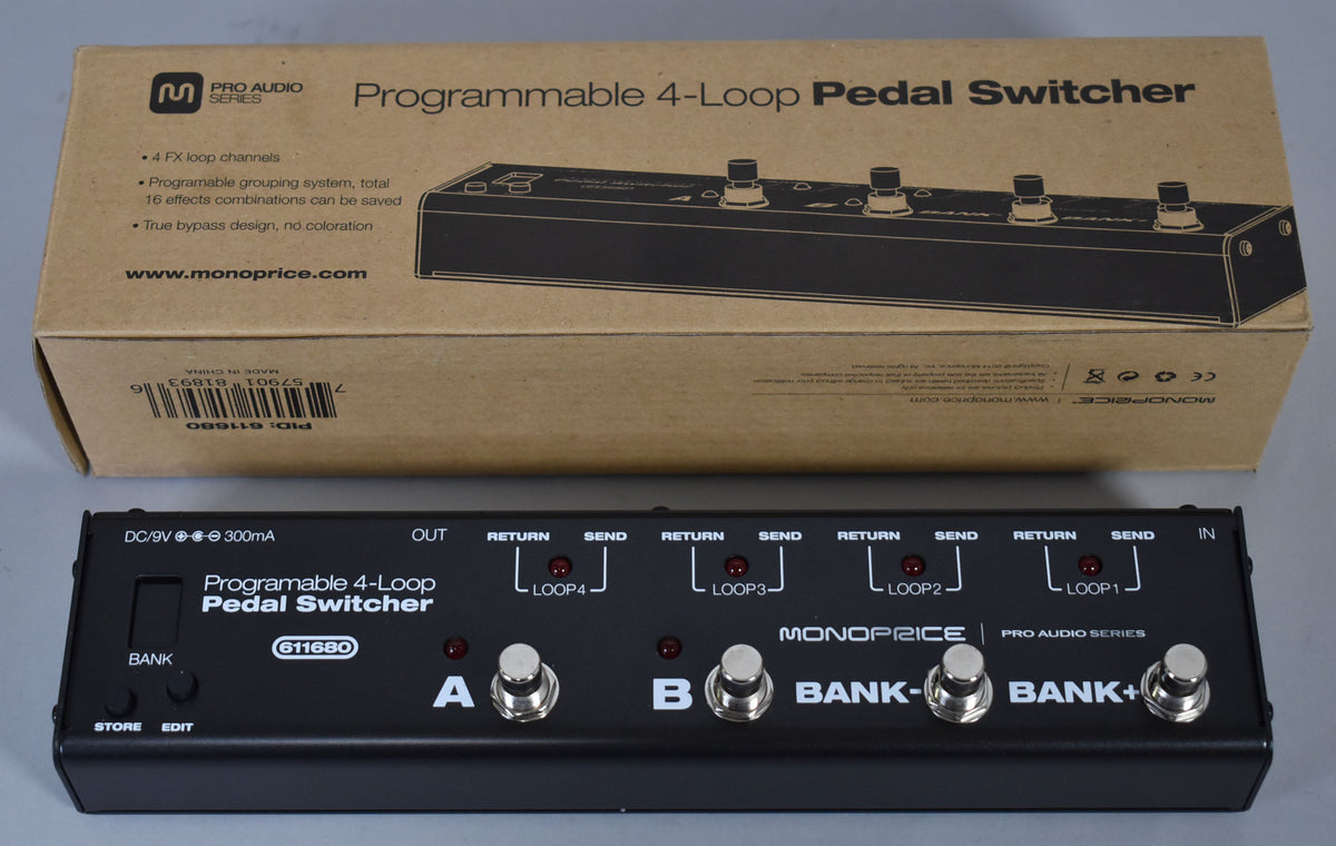 Monoprice Programmable 4-loop Pedal Switcher