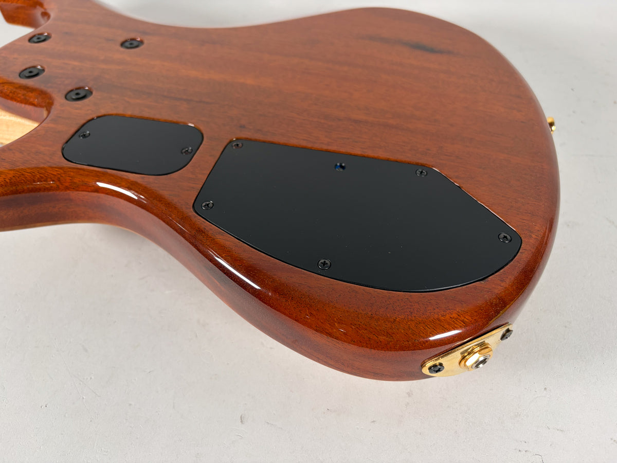 Roscoe SKB 6-String Bass Natural Finish w/OSSC