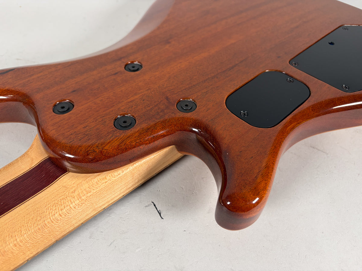 Roscoe SKB 6-String Bass Natural Finish w/OSSC