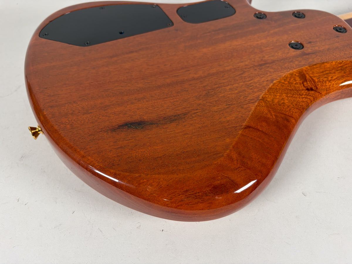 Roscoe SKB 6-String Bass Natural Finish w/OSSC