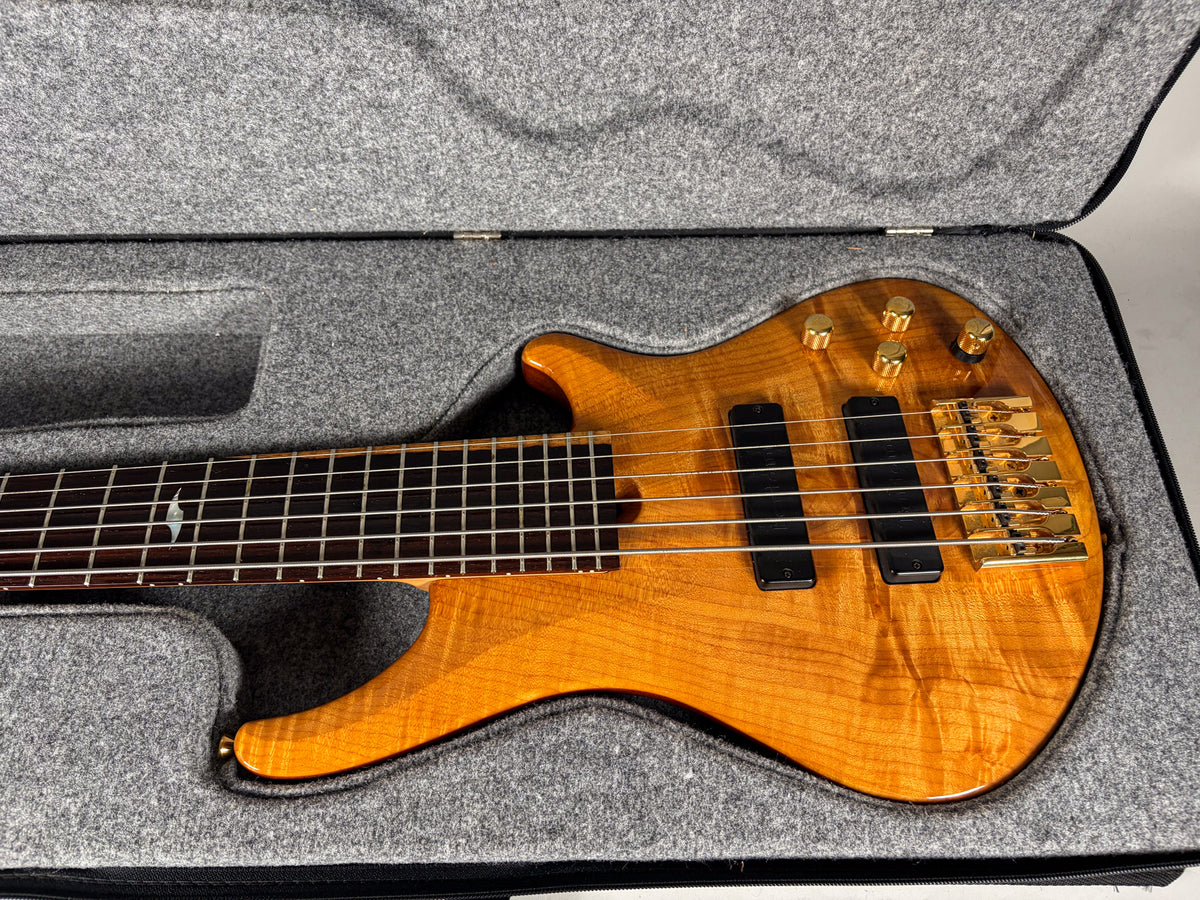 Roscoe SKB 6-String Bass Natural Finish w/OSSC