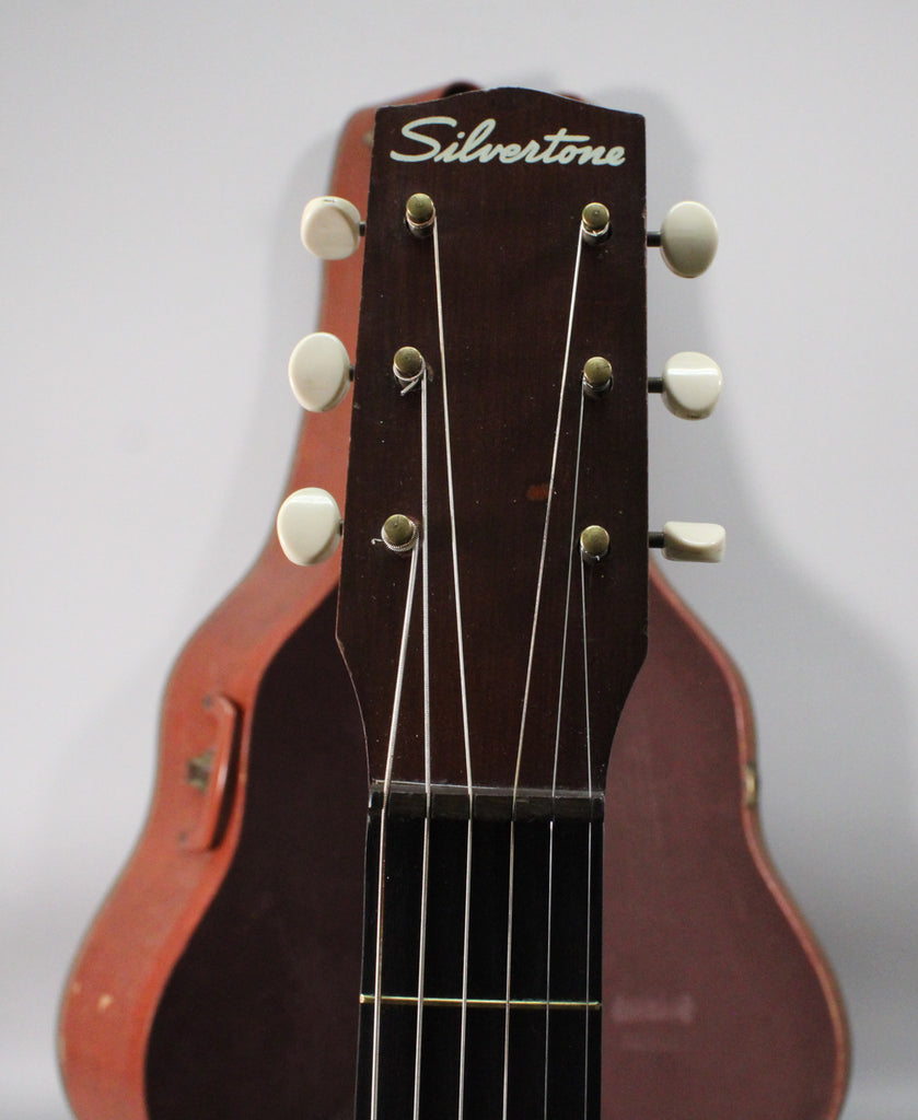 1950s Silvertone 605 Parlor Sunburst Acoustic Guitar w/OHSC