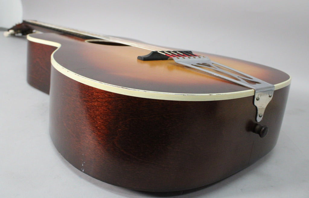 1950s Silvertone 605 Parlor Sunburst Acoustic Guitar w/OHSC