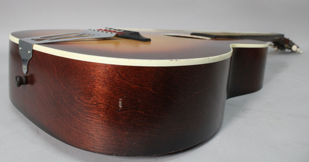 1950s Silvertone 605 Parlor Sunburst Acoustic Guitar w/OHSC