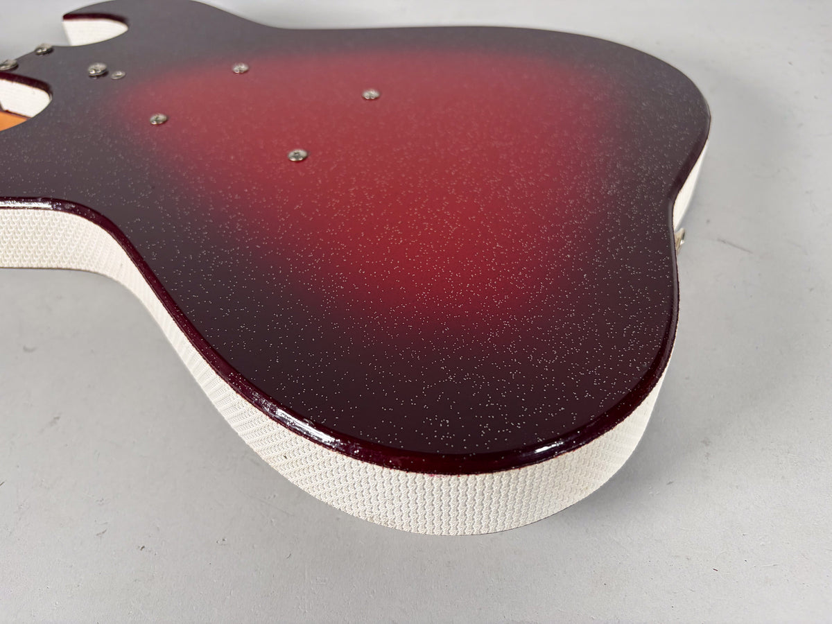 Circa 1960 's Silvertone Model 1457 Guitar And Amplifier "Amp In Case" Red Sparkle