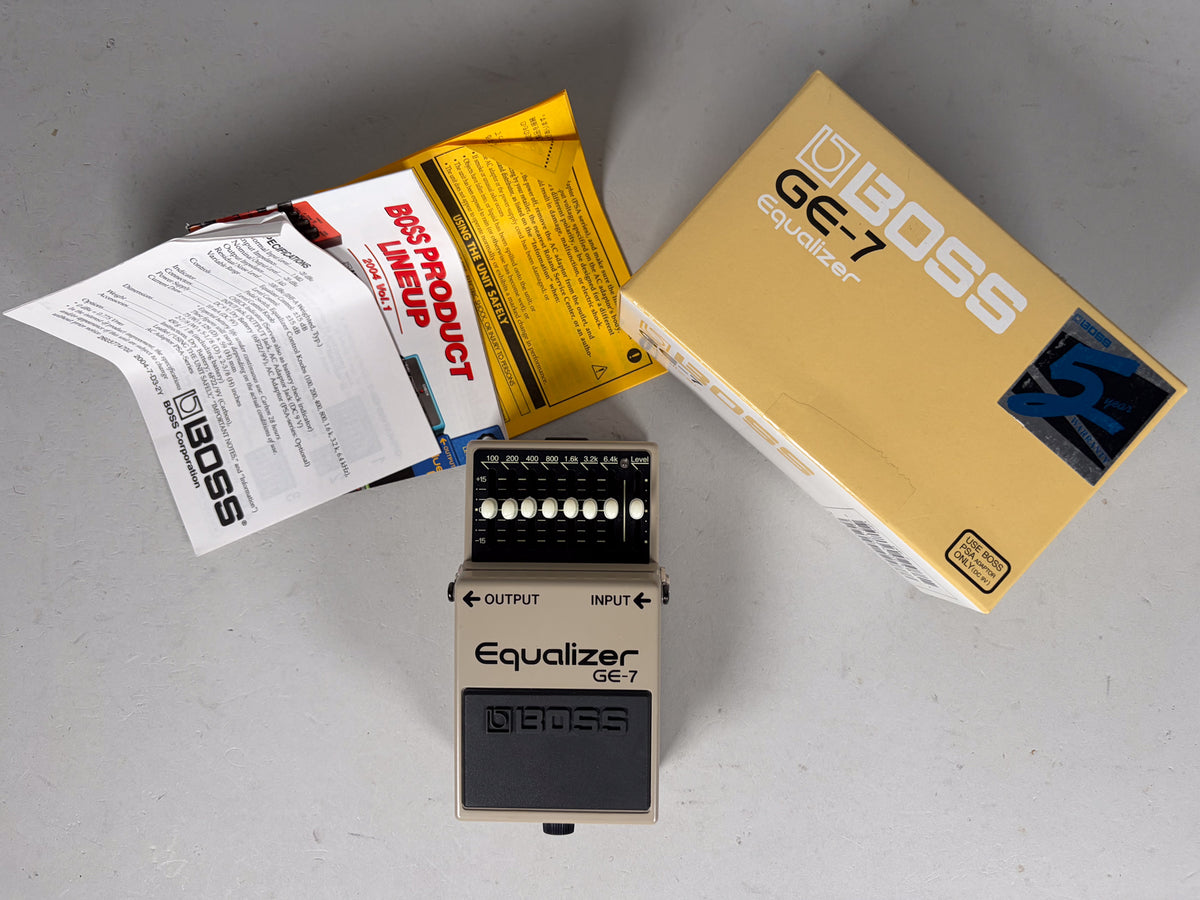 2004 Boss GE-7 Equalizer MIT Silver Label Effect Pedal w/Box