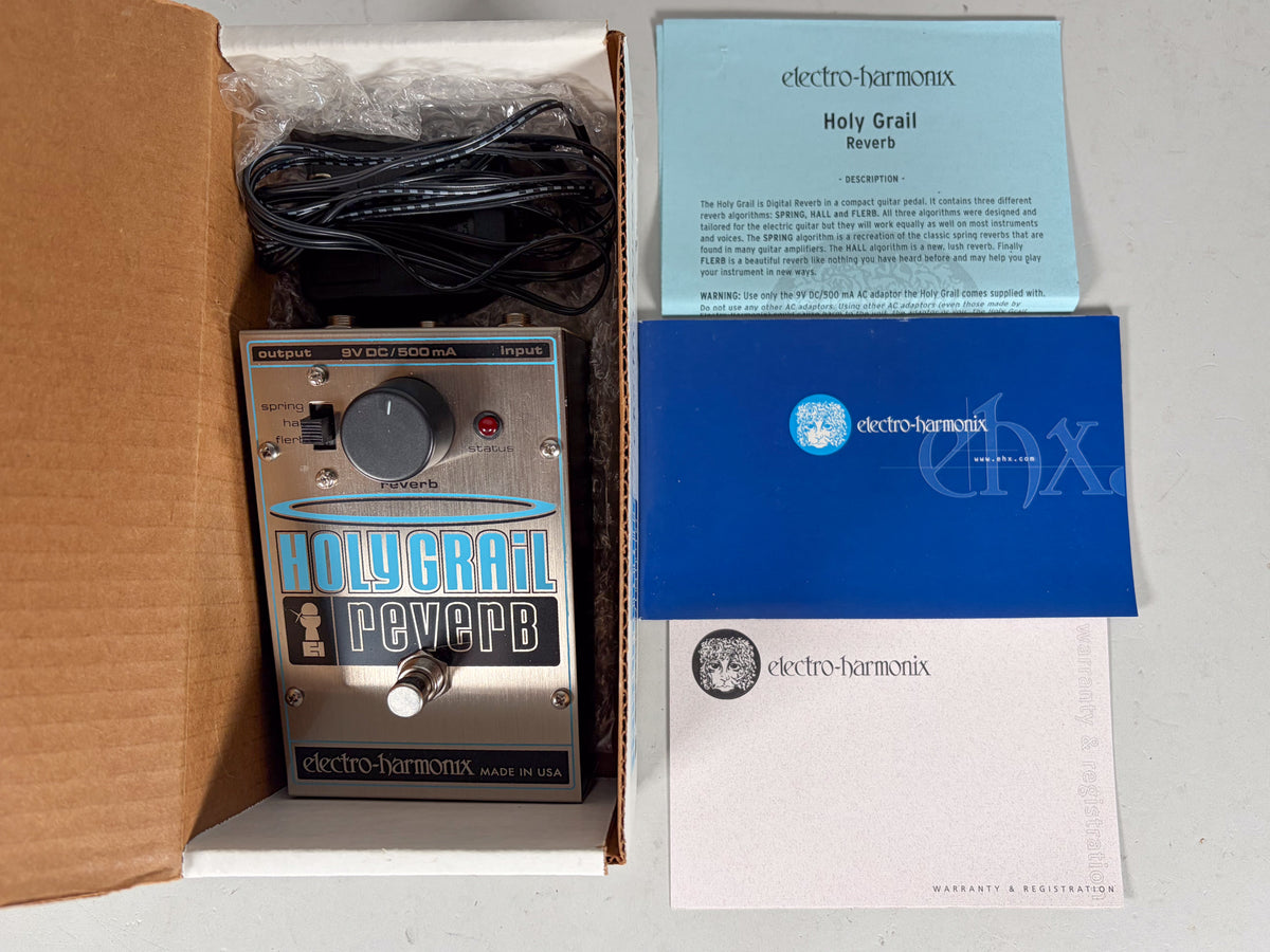 Electro-Harmonix Holy Grail Reverb Effect Pedal w/Box