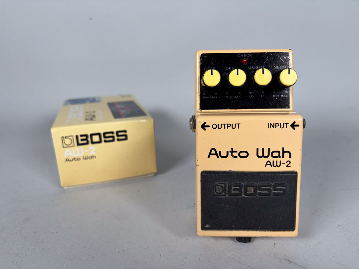 1994 Boss AW-2 Auto Wah Silver Label MIT Effect Pedal w/Box