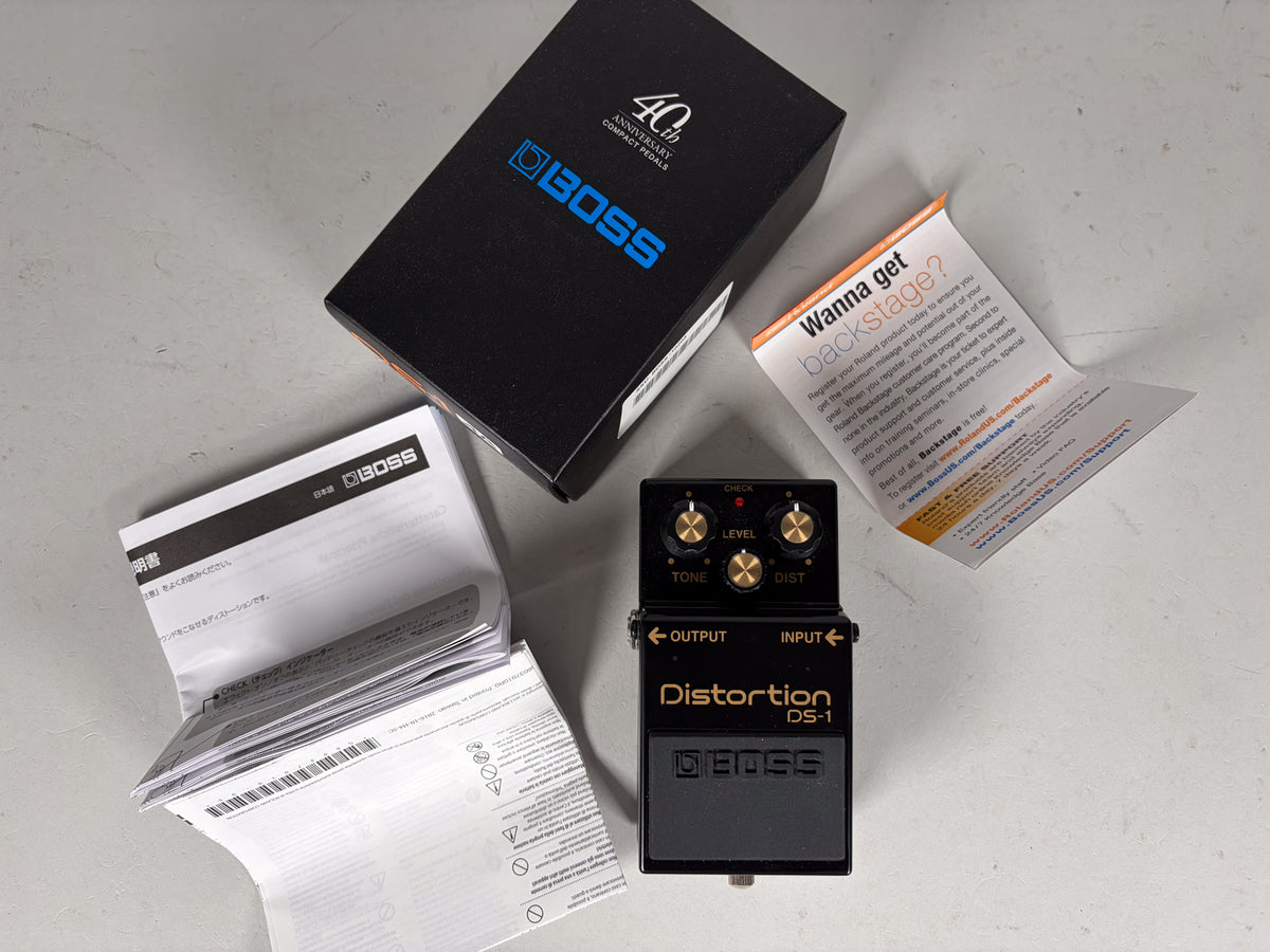 Boss DS-1  Distortion 40th Anniversary MIJ Effect Pedal w/Box