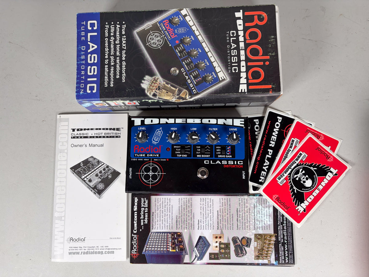 Radial Tonebone Classic Tube Distortion Effect Pedal w/Box