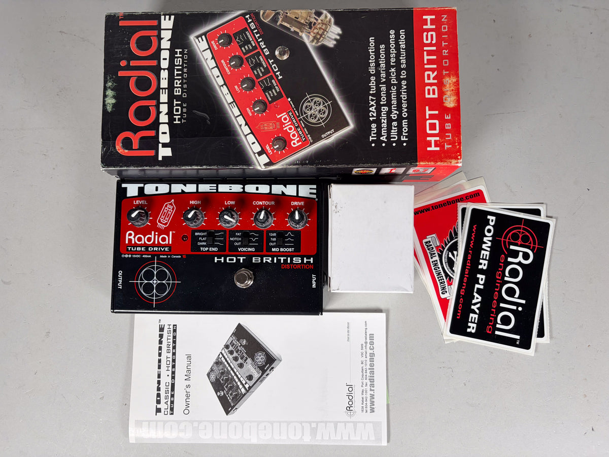 Radial Tonebone Hot British Tube Distortion Effect Pedal w/Box