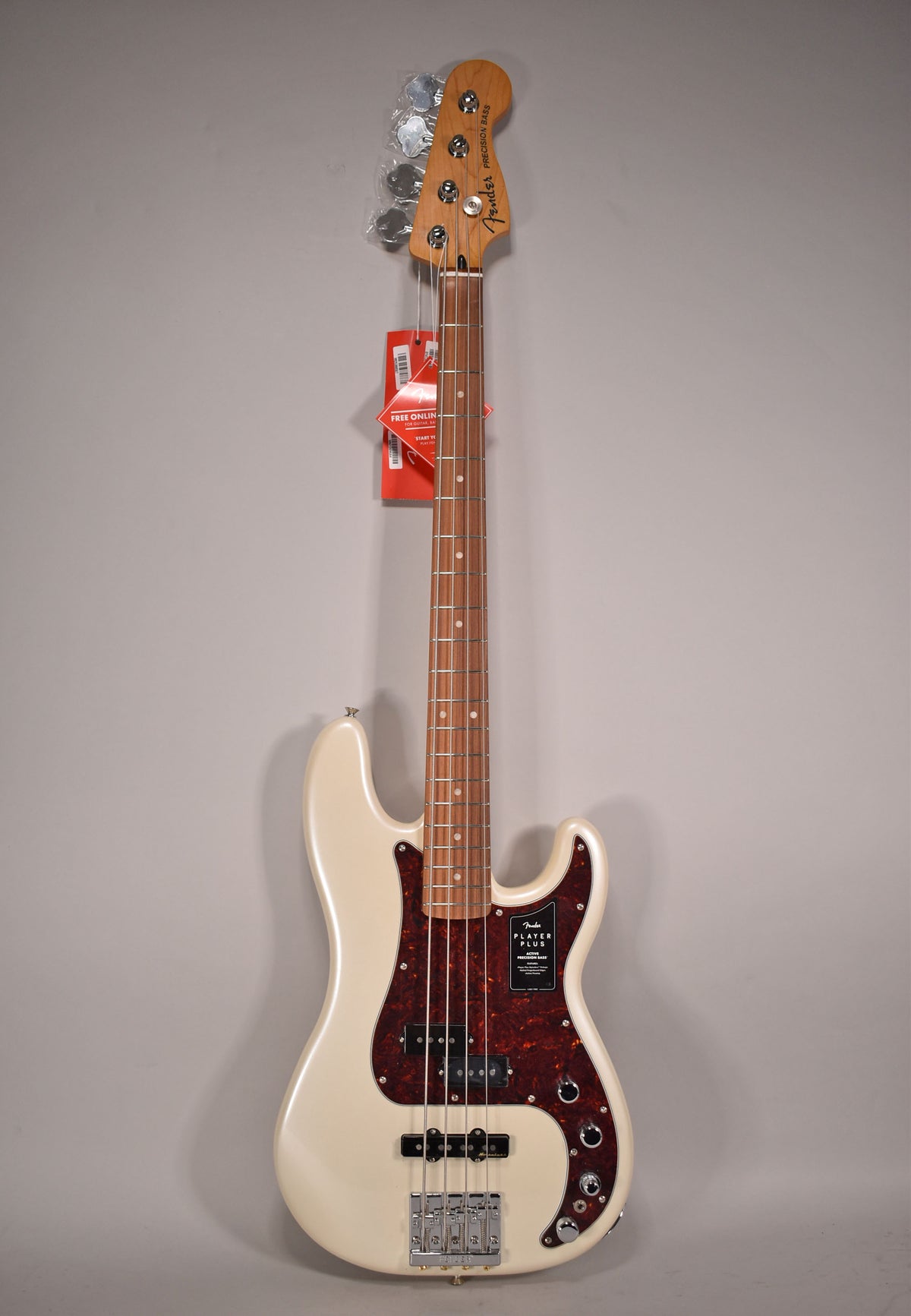 Fender Player Plus Precision Bass 新品弦付き 2022 Fender Player Plus Precision Bass Olympic Pearl Finish NOS w